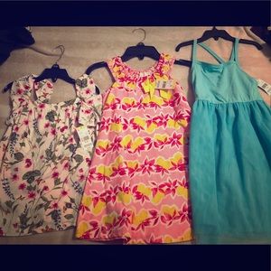 Little girls 5/6 2 dresses & 1 Shirt  Brand New